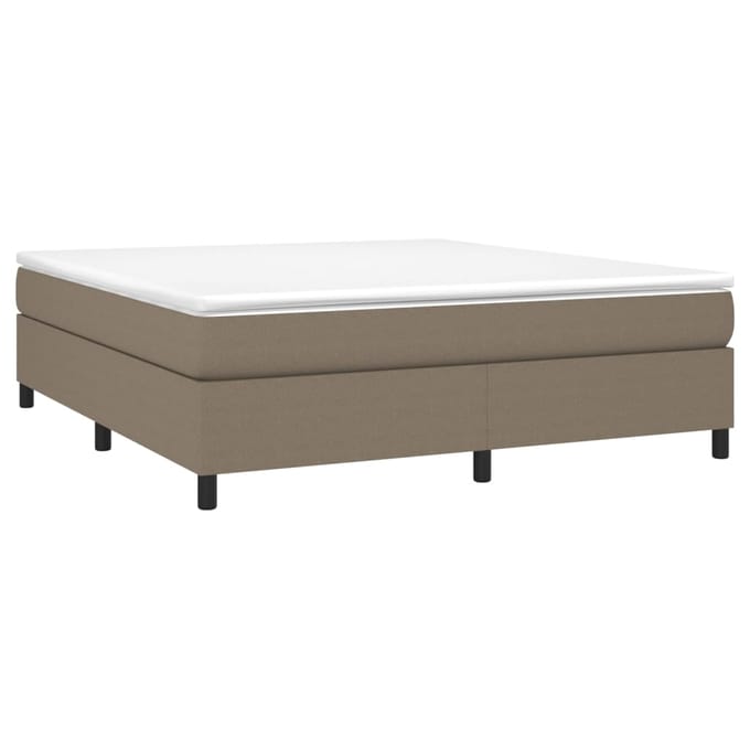 vidaXL - Boxspring - bed - stof - taupe - 160x200 - cm