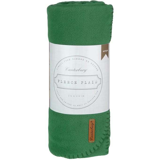 Canterbury Plaid Fleece - Cozy - Groen - 150x130 cm