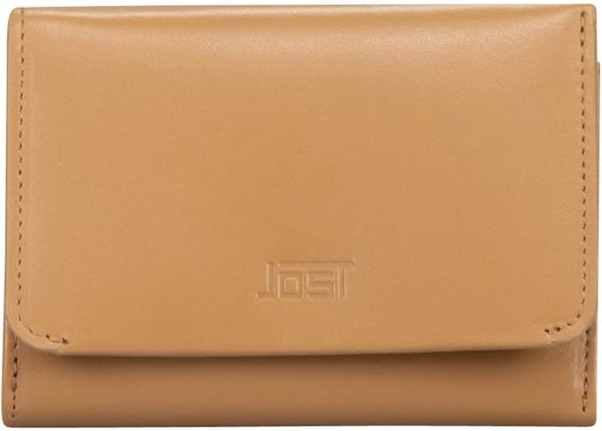 JOST Leren portemonnee Arva Slg Wallet Latte Lichtbruin