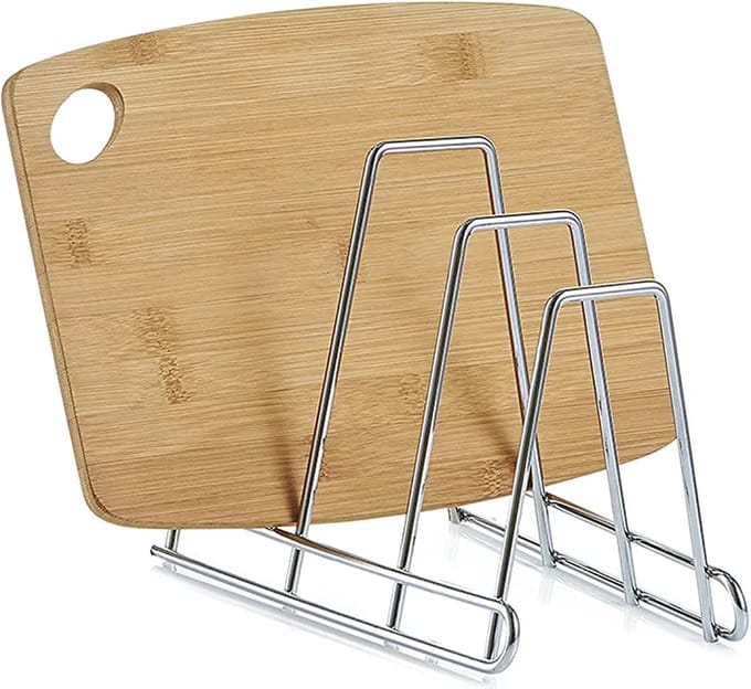 Zeller, bord/bordstandaard, verchroomd, metaal, 14 x 22,8 x 18 cm