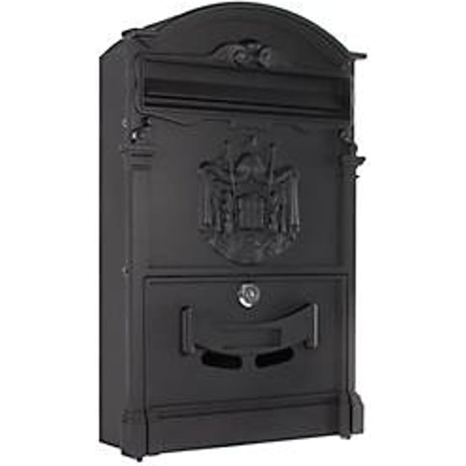 ROTTNER Engelse brievenbus ASHFORD Zwart - 41x26x9 cm