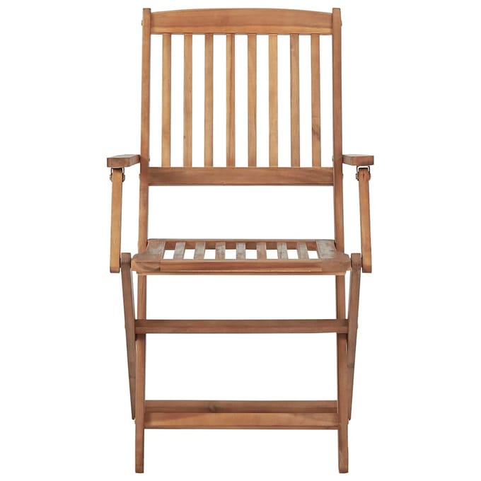 vidaXL - Opklapbare - stoelen, - 8 - stuks, - van - massief - acaciahout