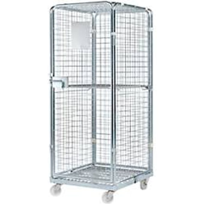 Rolcontainer, met stalen rolplaat, 724 x 815 x 1800 mm