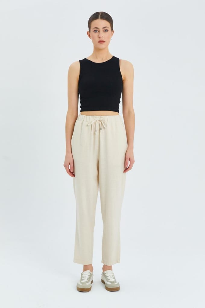 Hoge Taille Broek met Touwtje