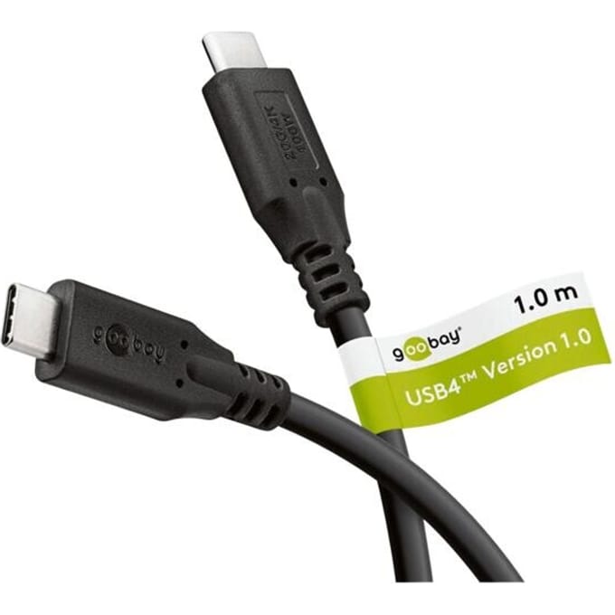 USB-C Kabel - USB4 Gen 2 - 100W laden - Pro - 1 meter - Zwart
