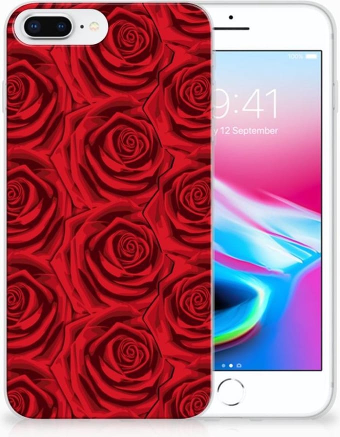 Apple iPhone 7 Plus | 8 Plus TPU Case Red Roses