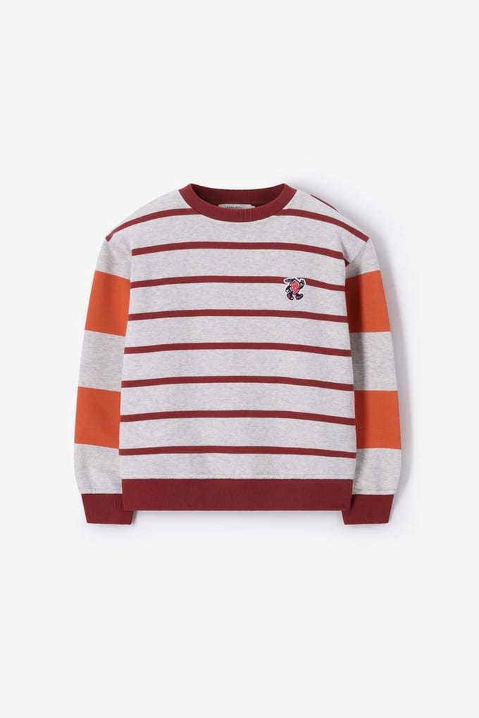Sissy-Boy - Grijze sweater met strepen