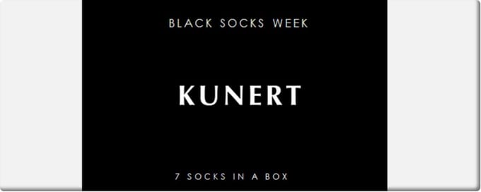 Kunert BLACK BOX week gift box Unisex Sokken - Black