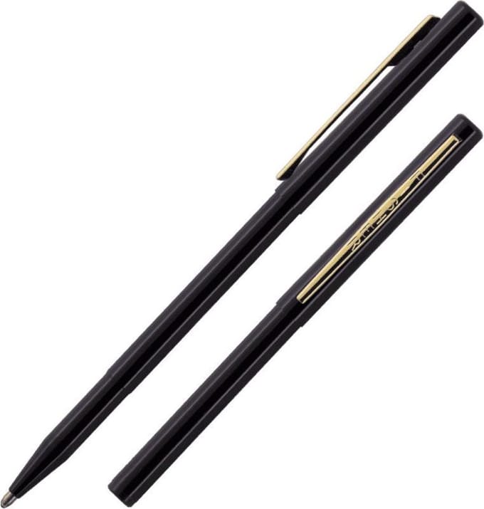 Stowaway Space Pen, Zwart met Clip (#SWY/C-BLACK)