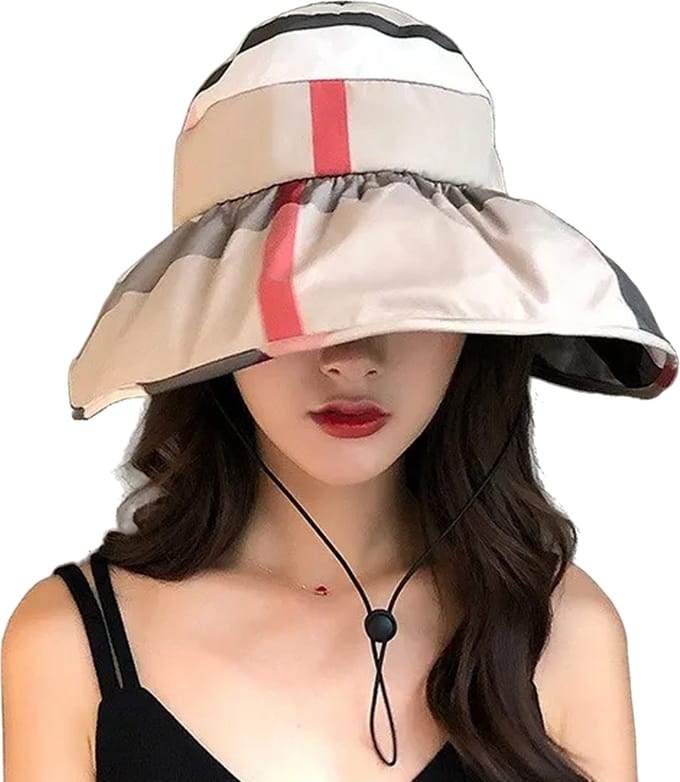engelse stijl dames hoed ruiten mode fashion beige