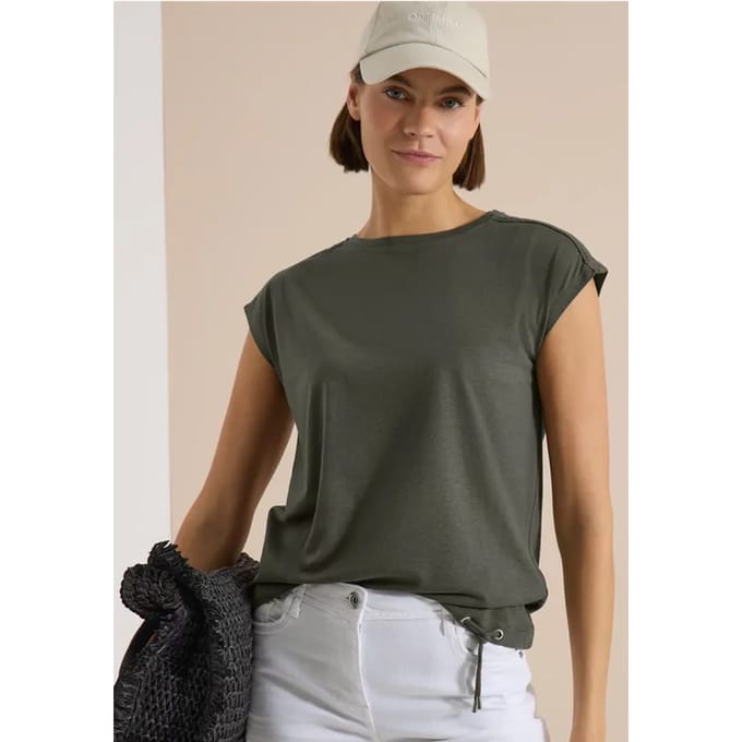 Shirt met gehaakte details