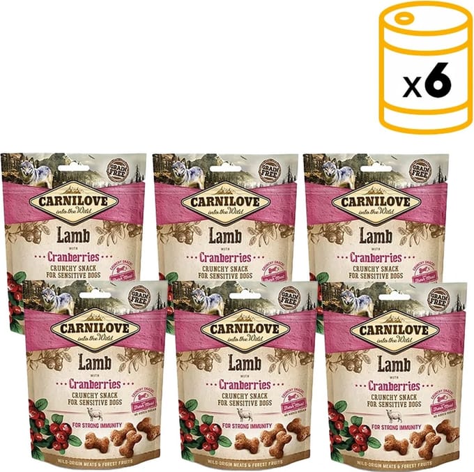 Carnilove Crunchy Snack Lamb with Cranberries 200 g (6 stuks)