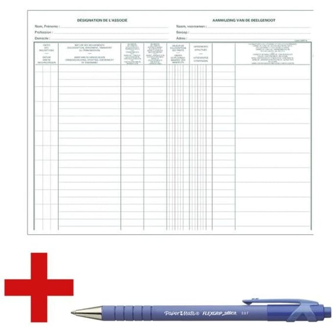 Aandeelhoudersregister »9400X« incl. balpen »Flexgrip Ultra«