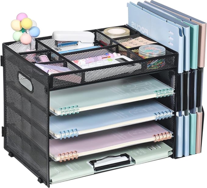 Bureau Organizer - Documentenhouder Opbergrek - Kantoor Organiseren - 5 Lagen Gaas