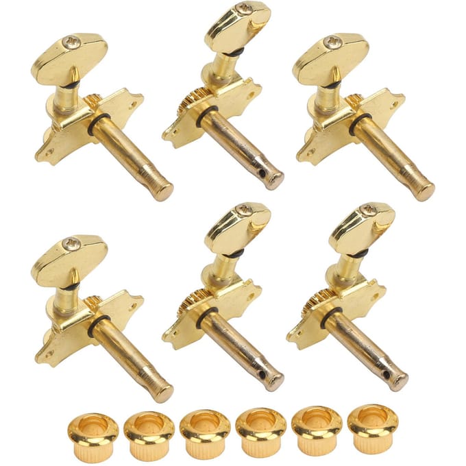 Gitaar Stemknoppen Metalen Tandwiel Afstelknoppen Snaarinstrument Accessoires Vervanging beige