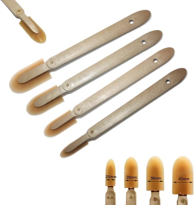 Kitkit Siliconenkit - Afwerkingsgereedschap Verspreider - Spatels Applicator - Rubberen Gereedschap - Set van 4 Maten