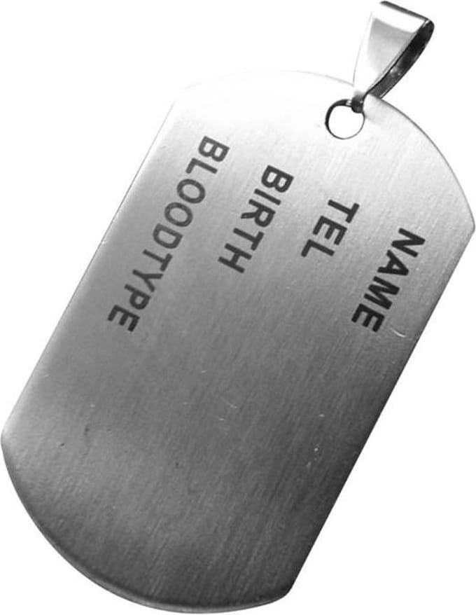 Fako Bijoux® - Kettinghanger - RVS - Name Tag - SOS Tekst