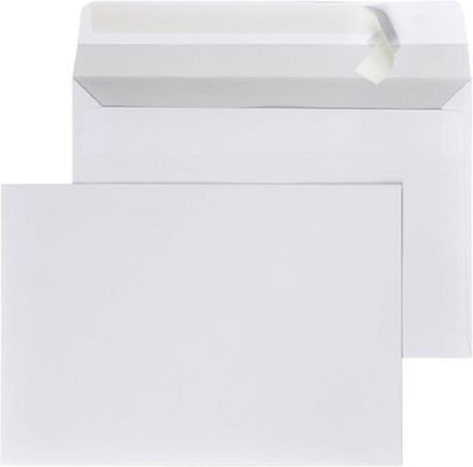 Envelop - C5 - Wit - Zelfklevend met plakstrip - 162 x 229 mm - 25 stuks
