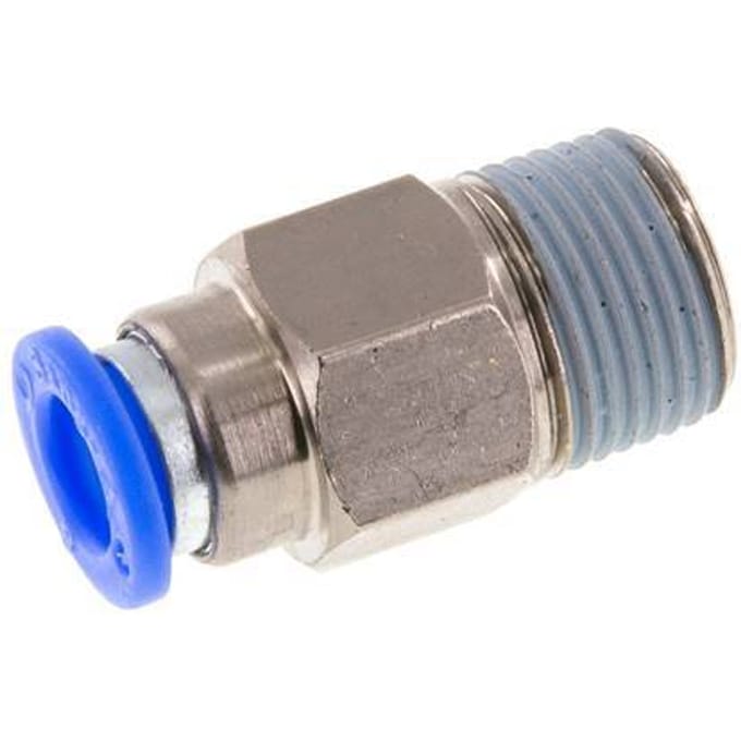8mm & R3/8'' Zelfsluitende Insteekkoppeling Vernikkeld Messing/PBT Buitendraad 0-10 bar