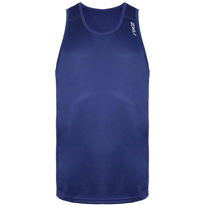 2XU BSR Active Singlet Heren Marine Blauw Top