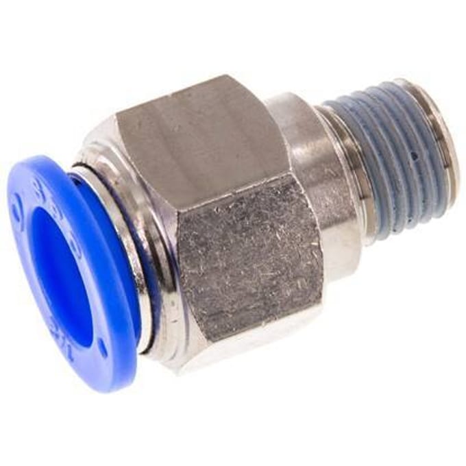 1/2'' x 1/4'' NPT Messing/PBT Insteekfitting Buitendraad NBR [2 Stuks]