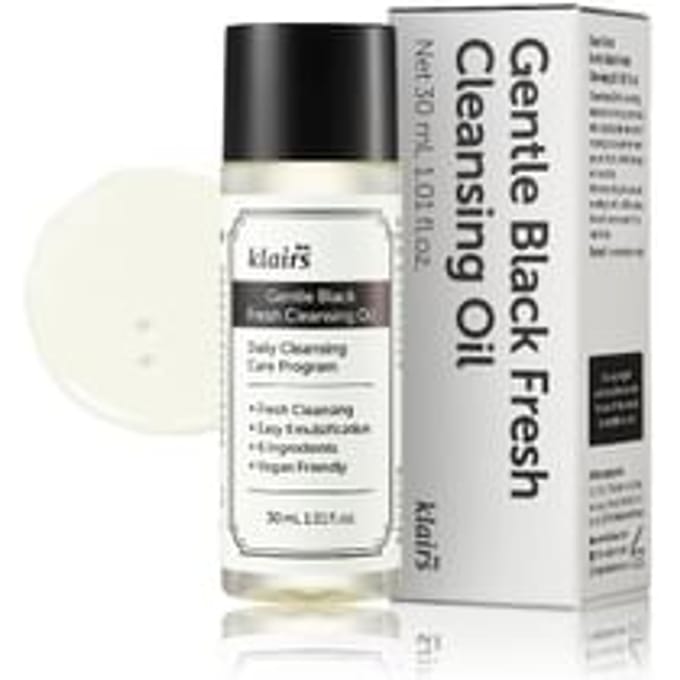 Klairs, Gentle Black Fresh Reinigingsolie, 30 ml (1.01 fl oz) white