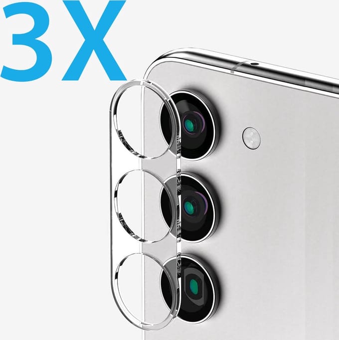 Camera lens Protector 3x Geschikt voor: Samsung Galaxy S23 FE - screen protector - glas - bescherm je camera - beschermglas - Transparant