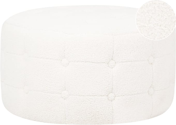 TAMPA - Poef - Wit - Bouclé