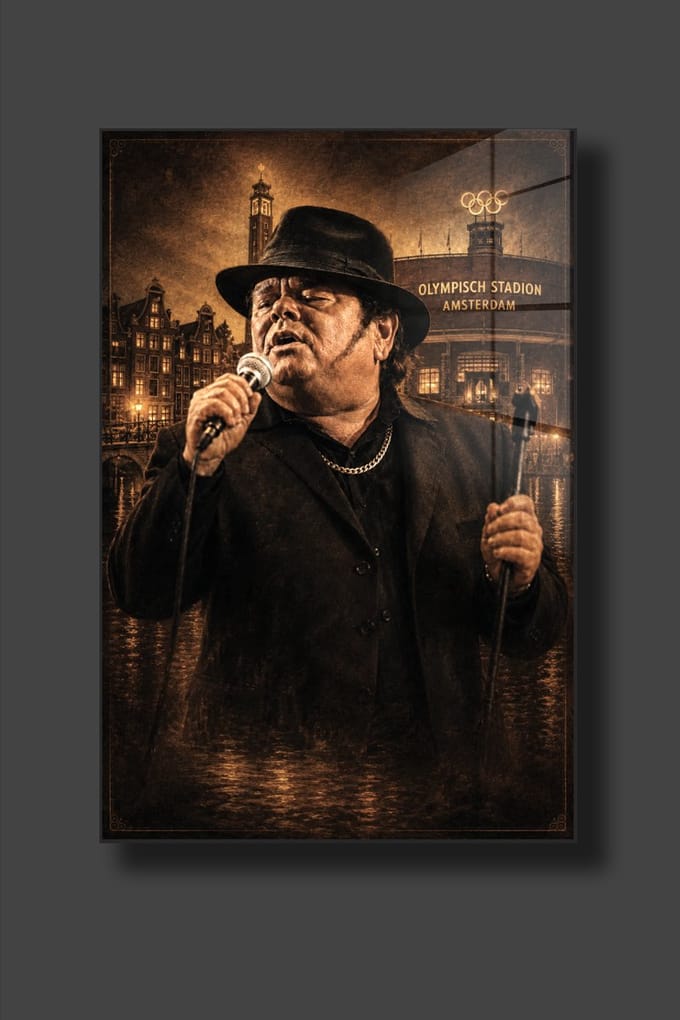 Andre Hazes schilderij op plexiglas 150x67 cm