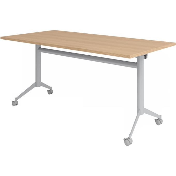 KALA 16 | Klaptafel verrijdbaar | 160 cm | zilver - Conferentietafel 160 x 80 Eiken