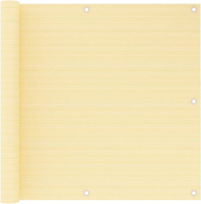 vidaXL - Balkonscherm - 90x600 - cm - HDPE - beige