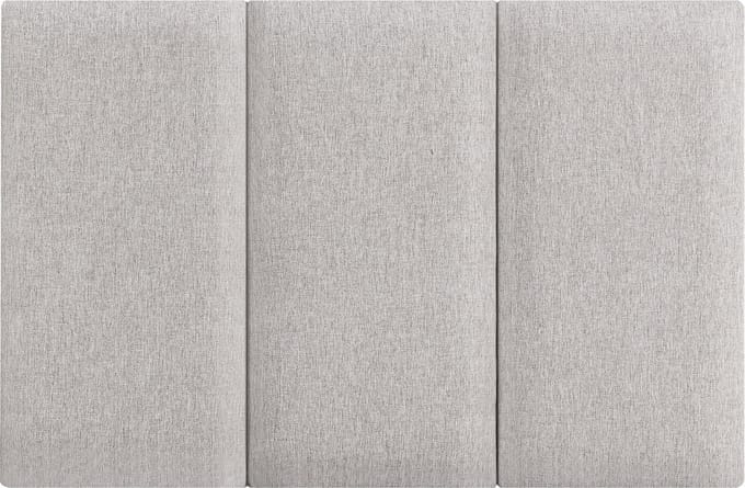 Gestoffeerde wandpanelen Carpino set van 3 stof 60x30 cm grijs [neu.haus]