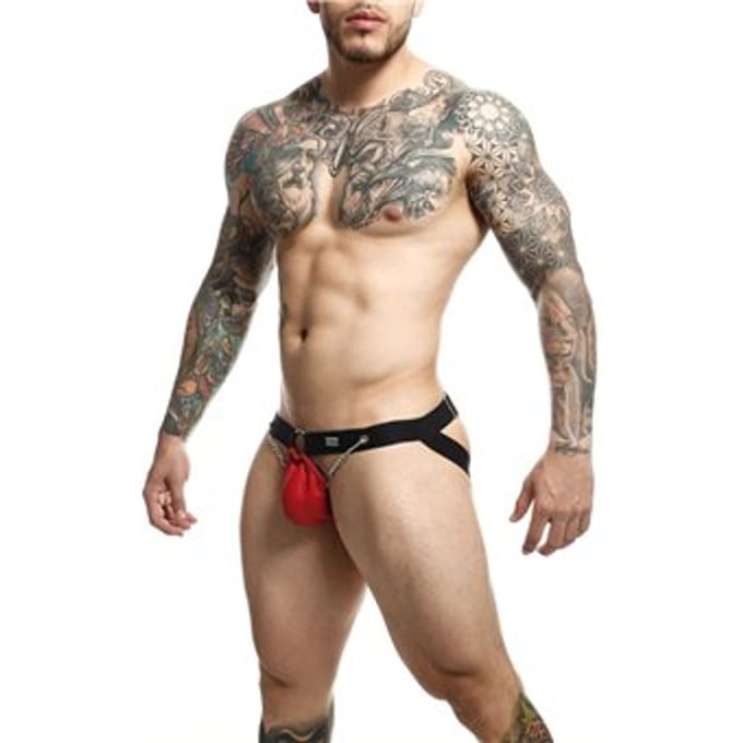 Mob Eroticwear Dngeon Chain Jockstrap Red