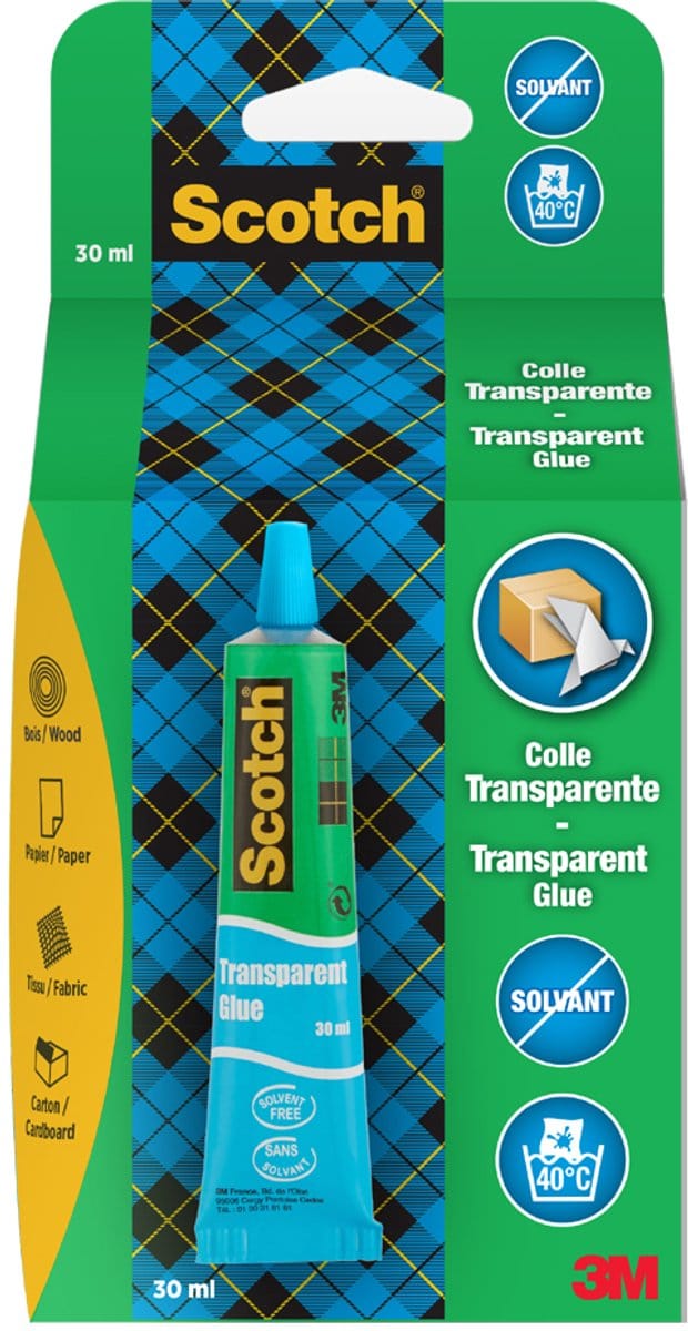 Scotch Alleslijm Transparant – 30 ml – Sneldrogende Universele Lijm – Sterk & Helder Oplossend