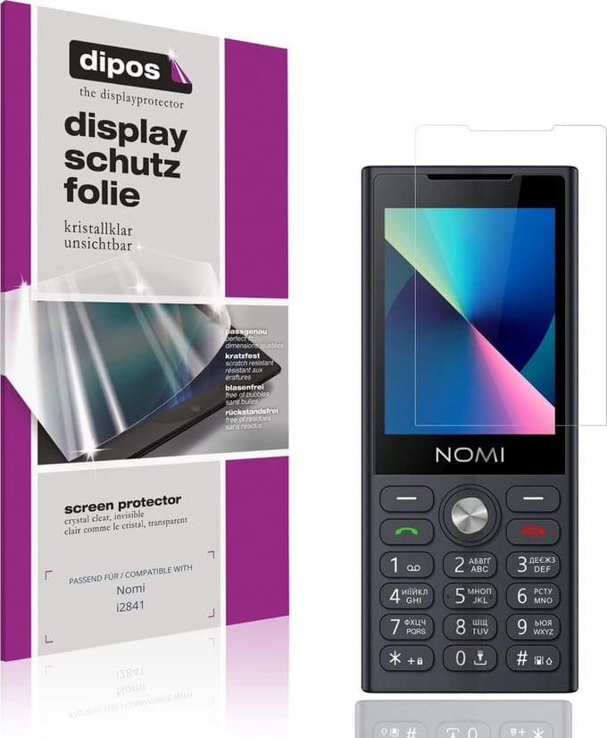 dipos – 4x Beschermfolie geschikt voor Nomi i2841 | Krasbestendige & heldere Screenprotector Ultra-Thin