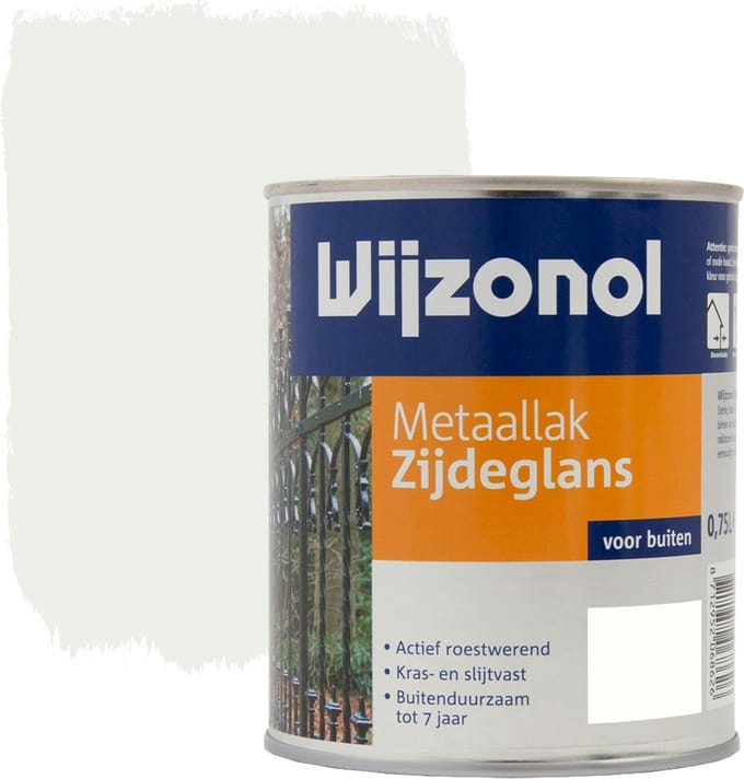 Wijzonol metaallak zijdeglans wit 9104 750 ml