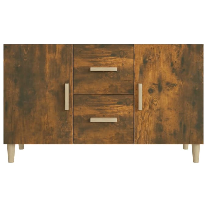 vidaXL - Dressoir - 100x36x60 - cm - bewerkt - hout - gerookt - eikenkleurig