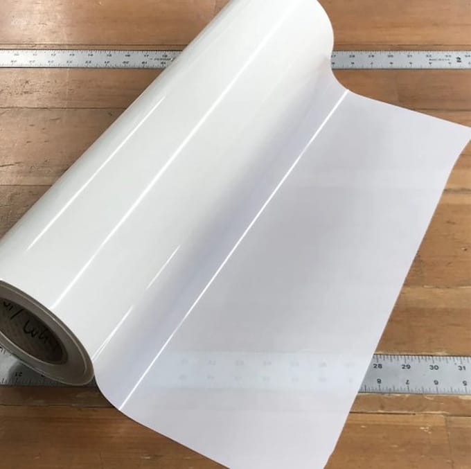Witte Iron-on flexfolie 2 vellen 30x50cm (Cricut,Silhouette,Loklik)