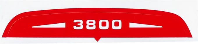 sticker luchtfilterdeksel 3800 rood en wit voor solex 3800 nieuw