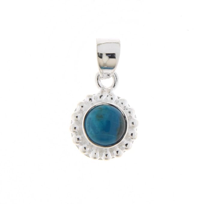 SilverGems Zilveren hanger met Chrysocolla edelsteen
