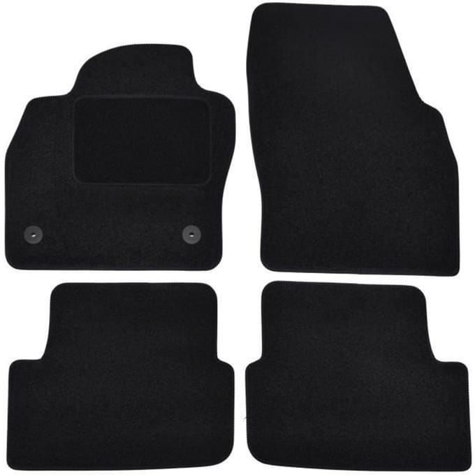 Tapis de sol - Skoda - Fabia - Velours noir - 4 pièces - Ajustement précis