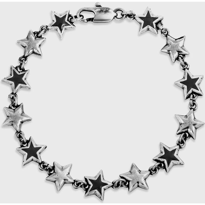Black Enameled Stars Bracelet