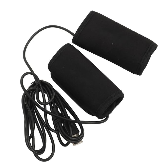 DC5V Motorfiets Verwarmde Handgrepen Cover Pad USB Interface Stuur Handgreep Handwarmers voor ATV UTV black