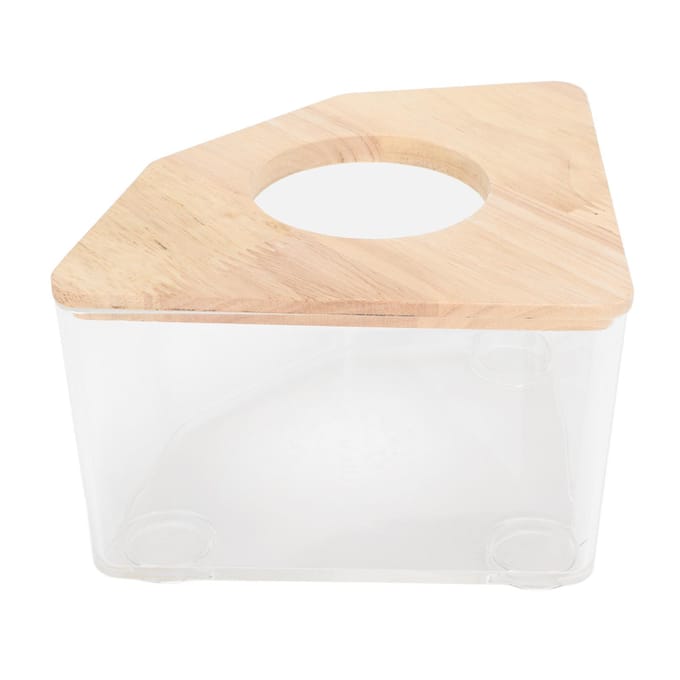 Hamster Zandbad Doos Rechte Hoek Ventilator Waterdicht Dubbel Doel Zandbad Container voor Kleine Dieren beige