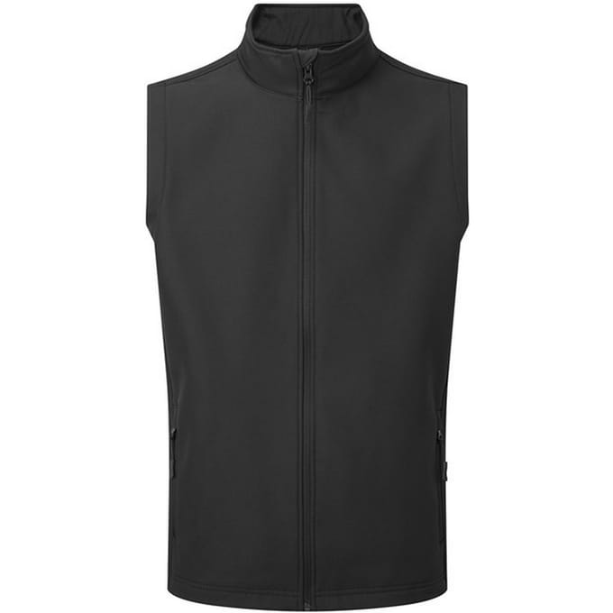 Premier Heren Windchecker Gerecycled Printbaar Gilet (Zwart)