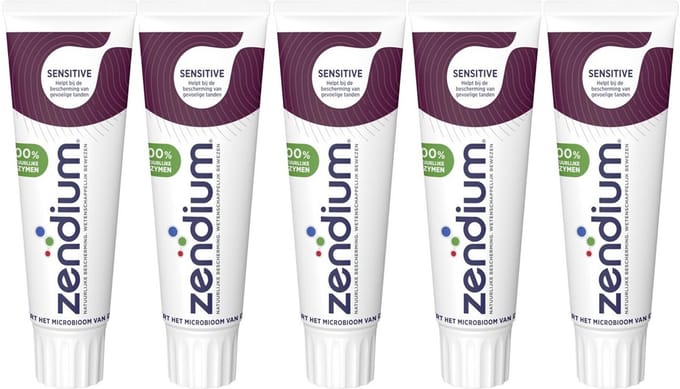 Zendium Tandpasta Sensitive - 5 x 75 ml - Voordeelverpakking