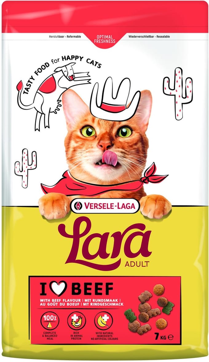 VERSELE-LAGA Lara Adult Beef - droog kattenvoer - 7kg