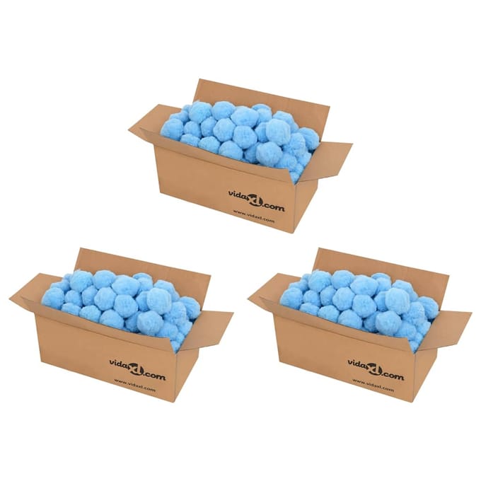 vidaXL - Zwembadfilterbolletjes - antibacterieel - 2100 - g - polyetheen - blauw