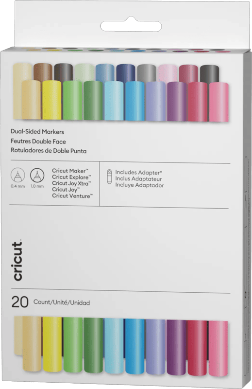 Cricut™ Dual-Tip Markers – Ultimate (set van 20) + adapter