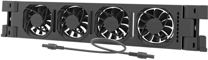 Heatfan radiator ventilator uitbreiding 4-voudig zwart - per stuk (56233)